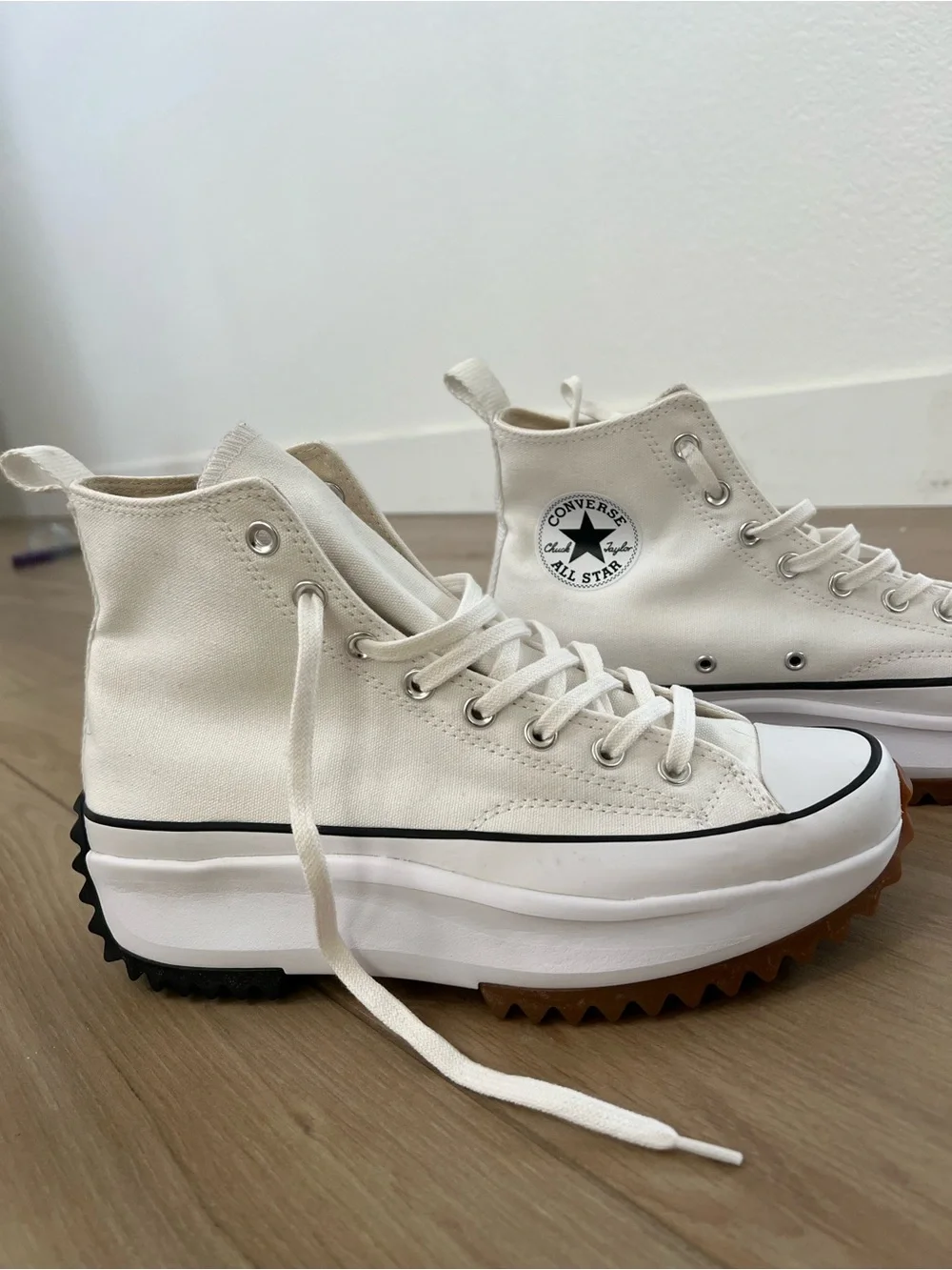 Converse Run Star Hike Platform High Top White Lug Sneakers